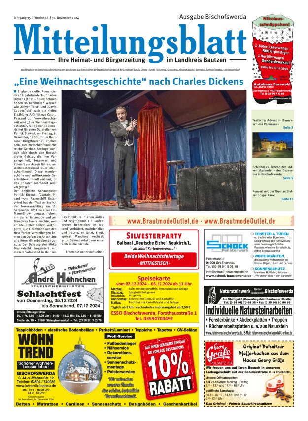 Mitteilungsblatt LK Bautzen Ausgabe Bischofswerda Titelblatt 47/2024