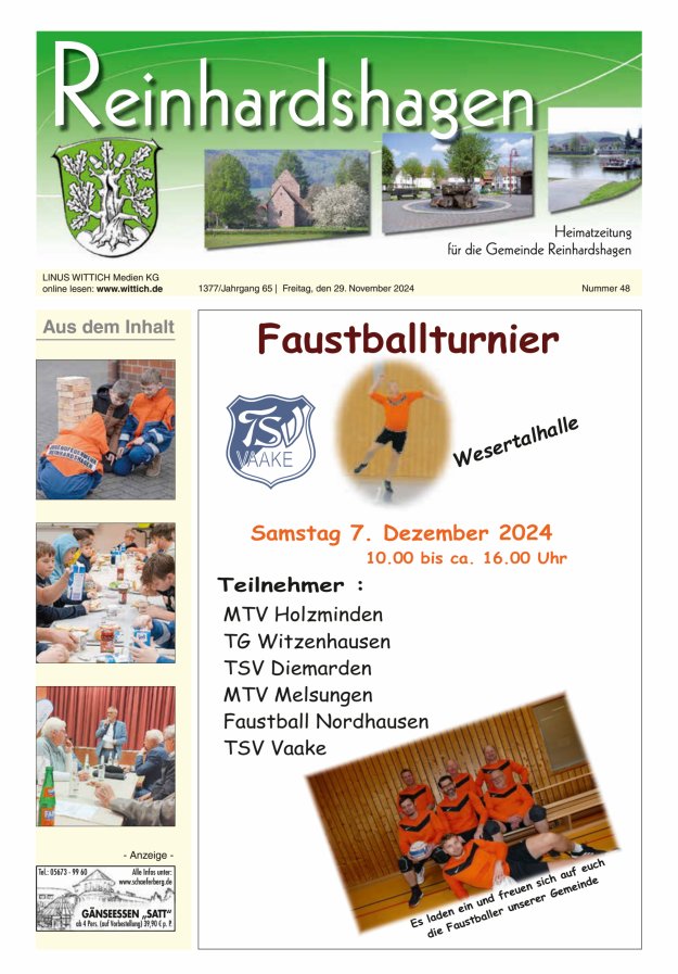 Unser Blättchen Titelblatt 48/2024