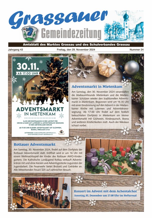 Grassauer Gemeindezeitung Titelblatt 24/2024