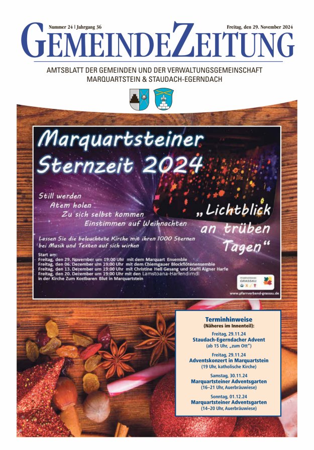 Marquartsteiner und Staudach-Egerndacher Nachrichten Titelblatt 24/2024