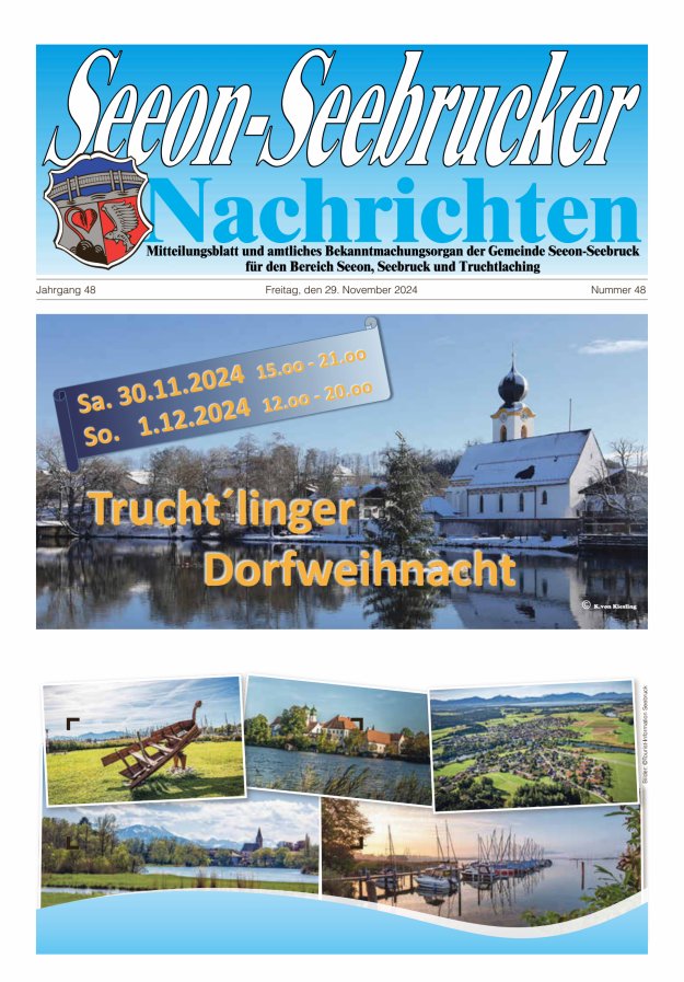 Seeon-Seebrucker Nachrichten Titelblatt 48/2024
