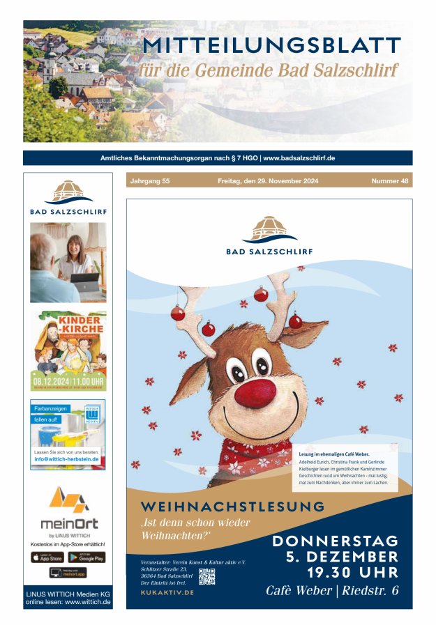 Amtliches Bekanntmachungsorgan der Gemeinde Bad Salzschlirf Titelblatt 48/2024