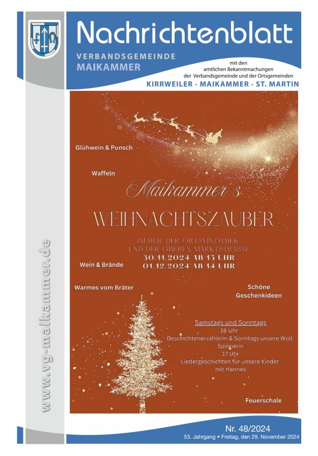 Nachrichtenblatt VG Maikammer Titelblatt 48/2024