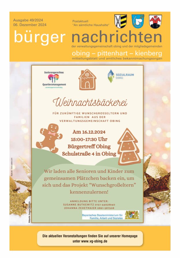 Bürger Nachrichten Obing Pittenhart Kienberg Titelblatt 49/2024