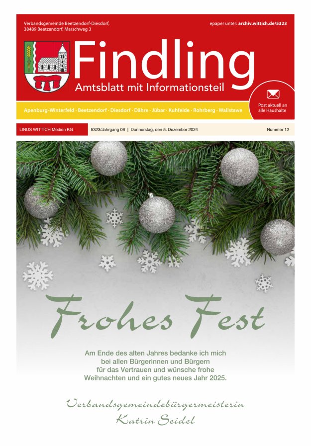 Der Findling Titelblatt 12/2024