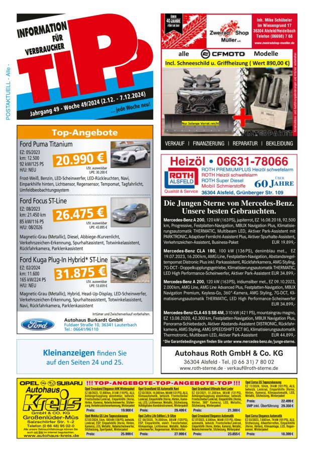 Tipp Vogelsberg Titelblatt 49/2024