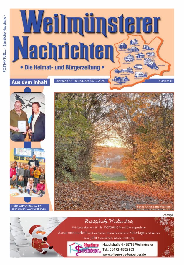 Weilmünsterer Nachrichten Titelblatt 49/2024