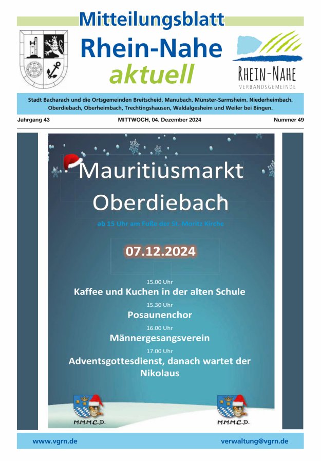 Rhein-Nahe aktuell Titelblatt 49/2024