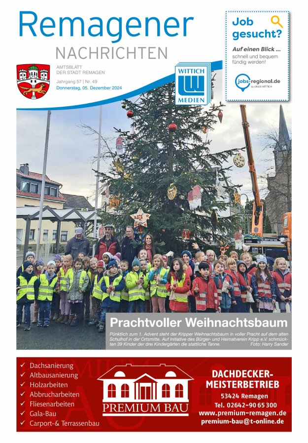 Remagener Nachrichten Titelblatt 49/2024