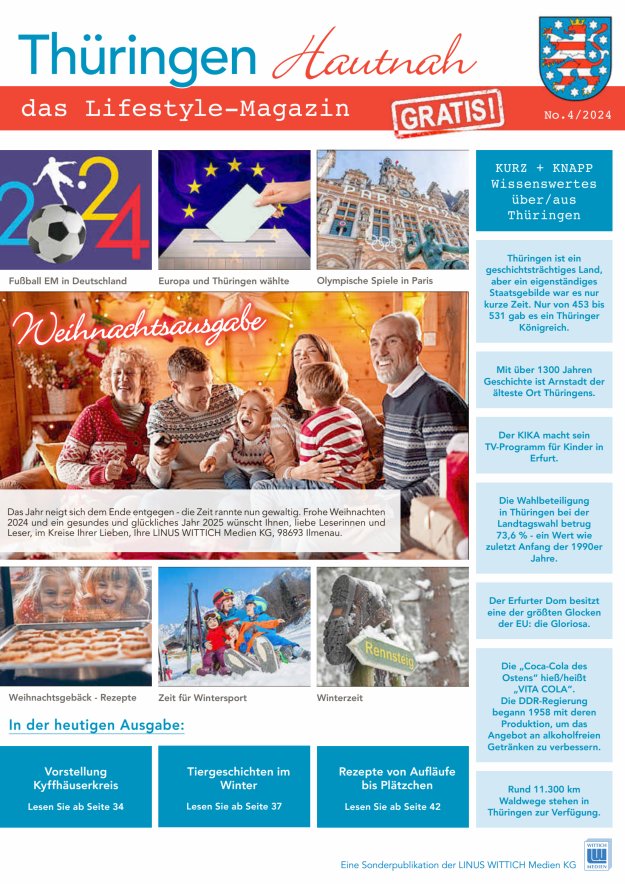 Thüringen Hautnah - Das Lifestyle-Magazin Titelblatt 04/2024