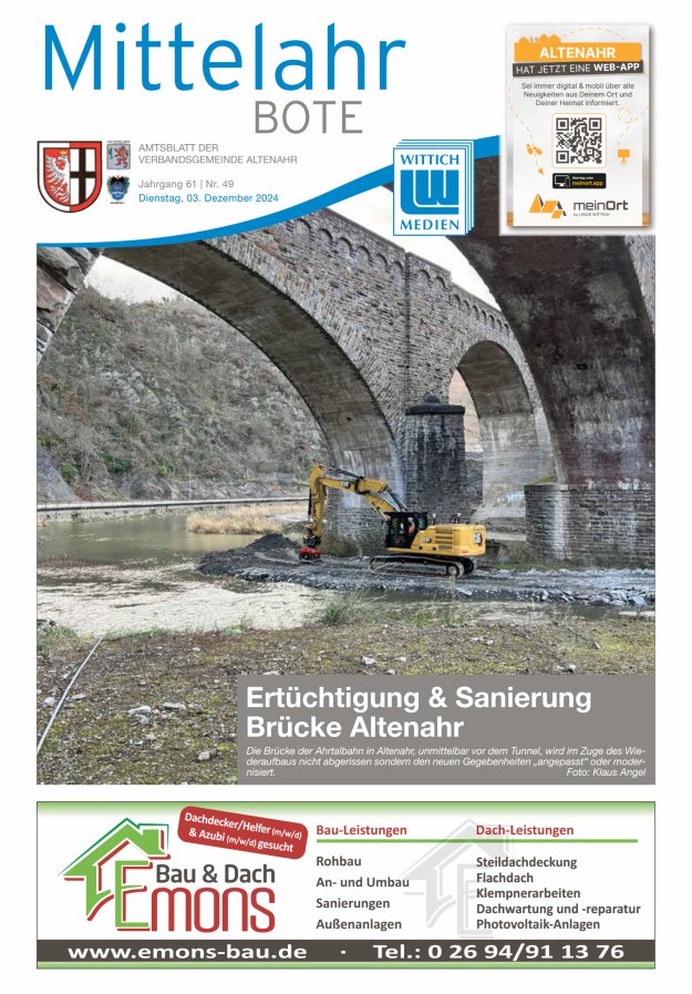 Mittelahr Bote Titelblatt 49/2024