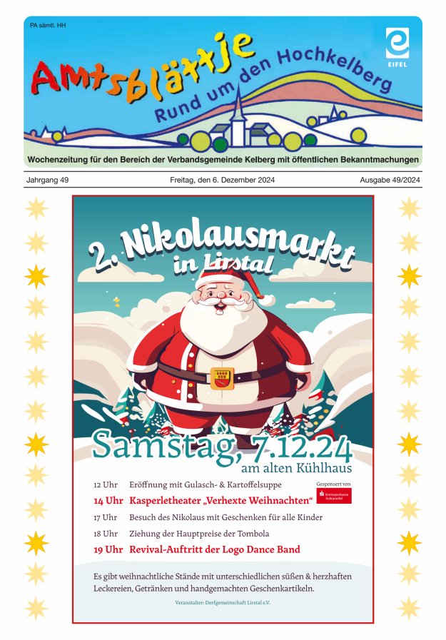 Amtsblättje - Rund um den Hochkelberg Titelblatt 49/2024