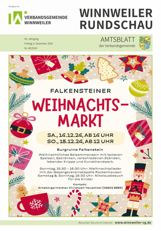 Winnweiler Rundschau Titelblatt 49/2024