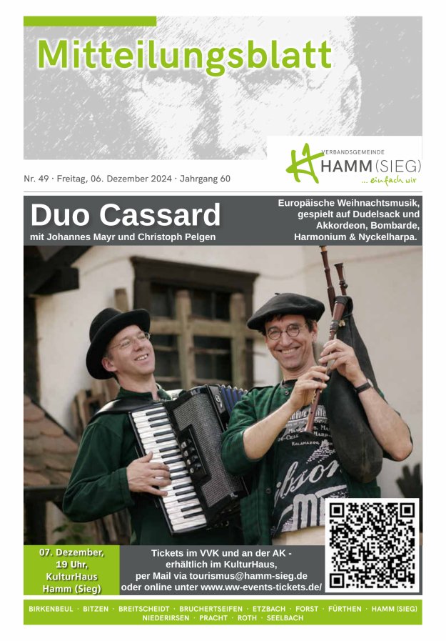 Mitteilungsblatt Hamm (Sieg) Titelblatt 49/2024