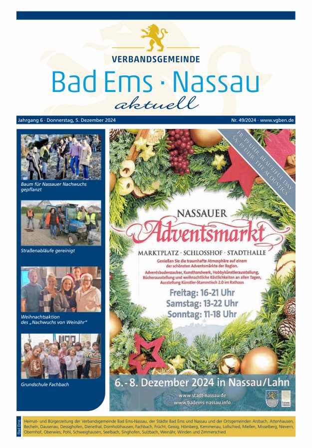 Bad Ems-Nassau aktuell Ausgabe Bad Ems Titelblatt 49/2024