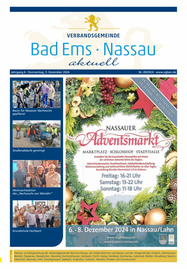 Bad Ems-Nassau aktuell Ausgabe Nassau Titelblatt 49/2024