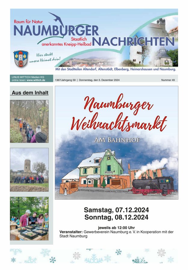 Naumburger Nachrichten Titelblatt 49/2024