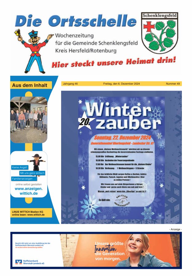 Die Ortsschelle Titelblatt 49/2024