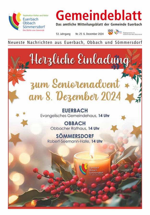 Gemeindeblatt der Gemeinde Euerbach Titelblatt 25/2024