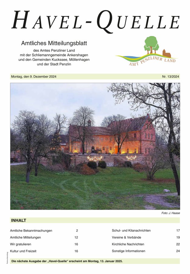 Havel-Quelle Titelblatt 13/2024