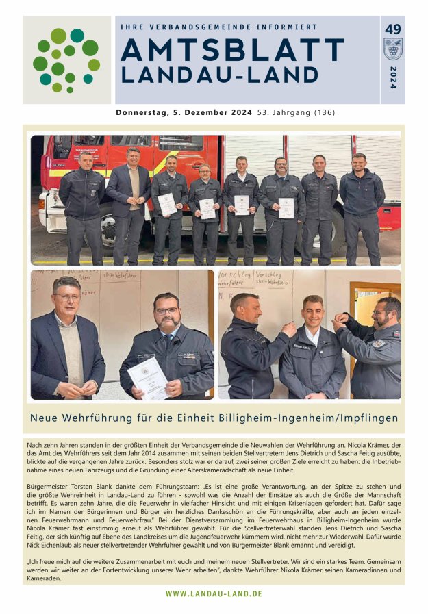 Amtsblatt VG Landau-Land Titelblatt 49/2024