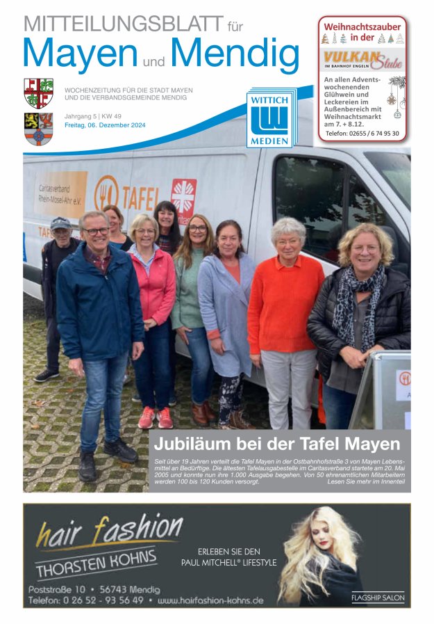 Mitteilungsblatt für Mayen und Mendig Titelblatt 49/2024