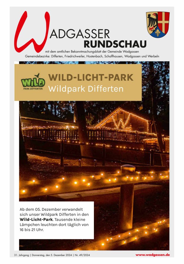 Wadgasser Rundschau Titelblatt 49/2024