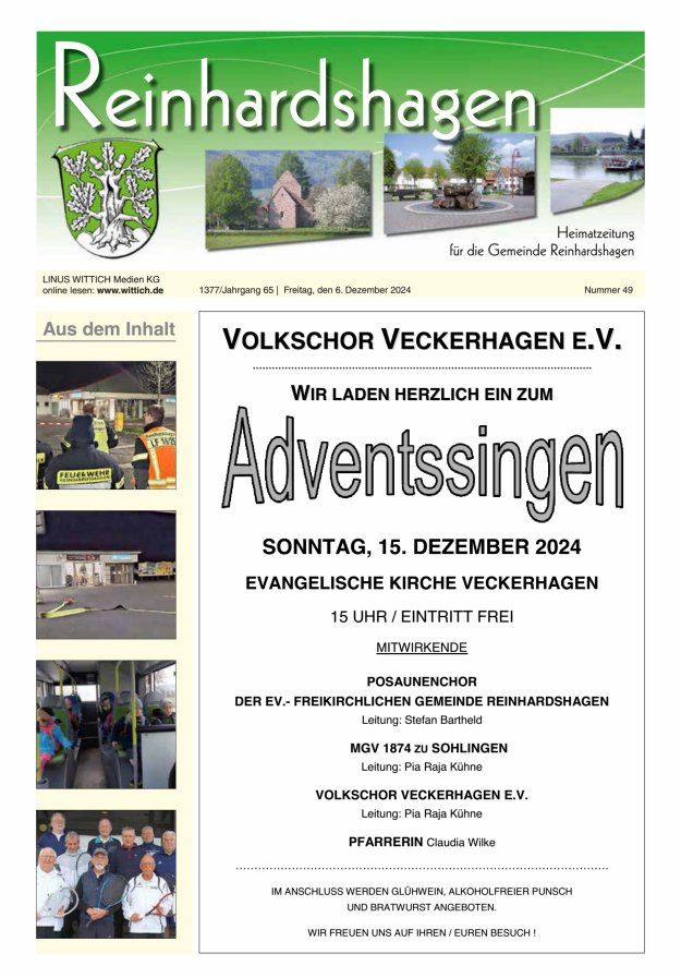 Unser Blättchen Titelblatt 49/2024