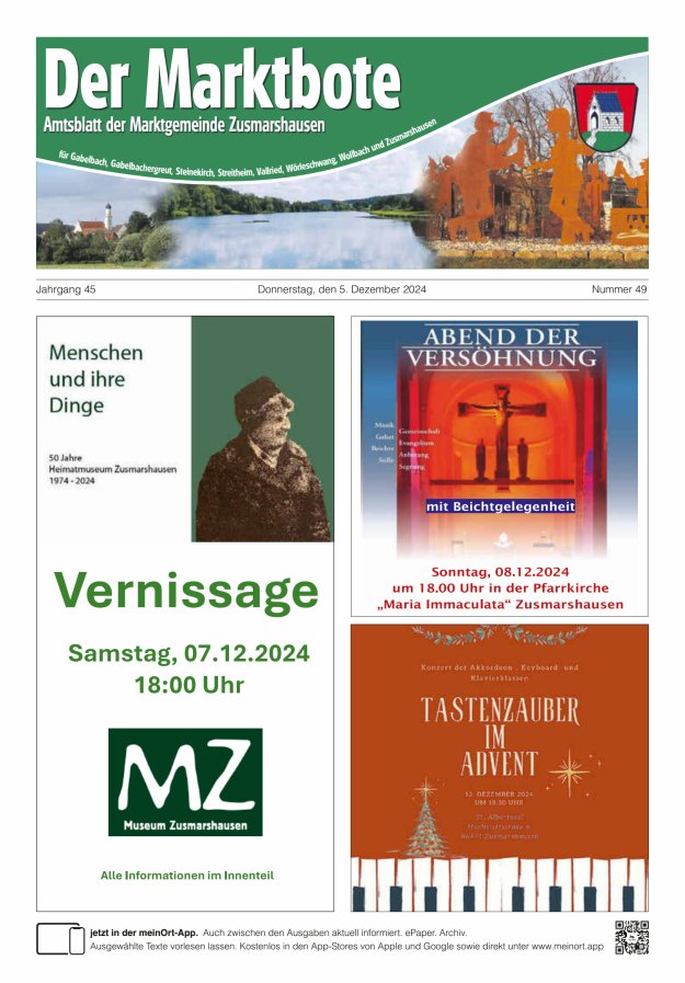 Zusmarshausen - Der Marktbote Titelblatt 49/2024