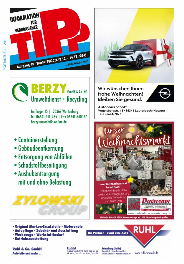 Tipp Vogelsberg Titelblatt 50/2024