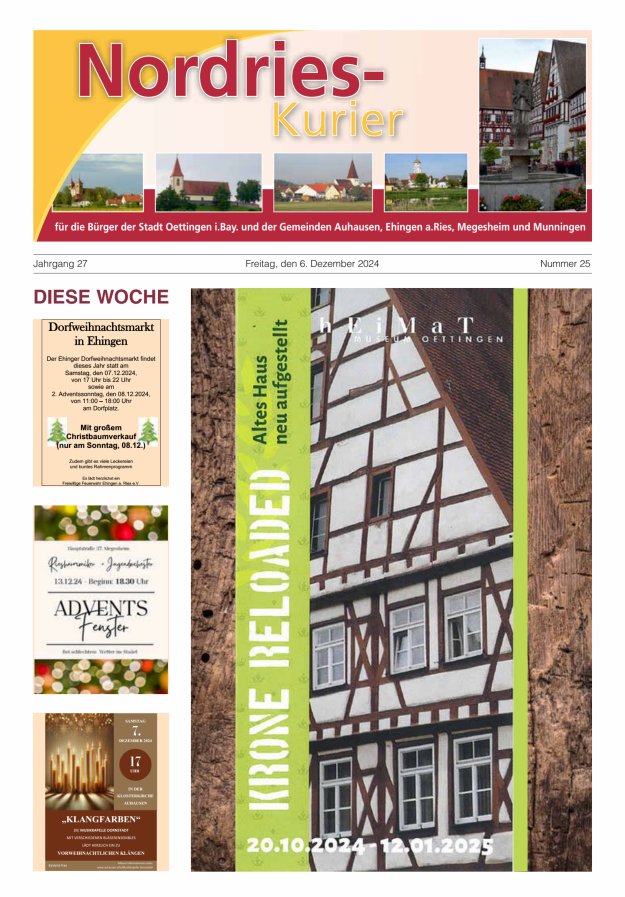 NordRies-Kurier Titelblatt 25/2024