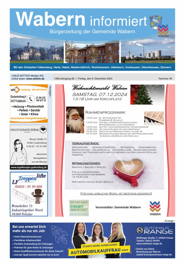 Wabern informiert Titelblatt 49/2024