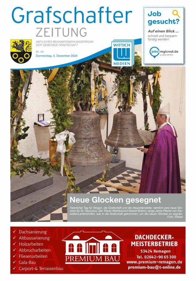 Grafschafter Zeitung Titelblatt 49/2024