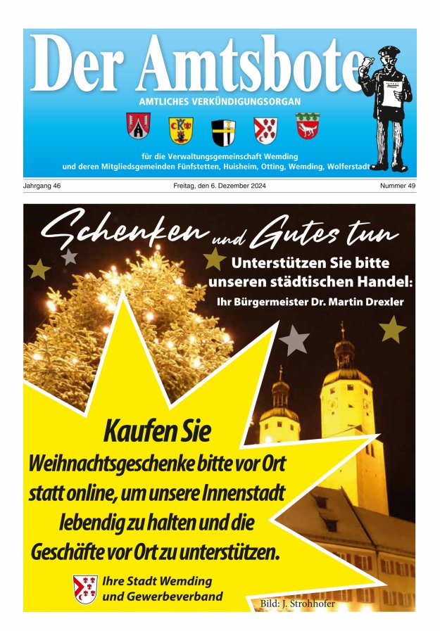 Der Amtsbote - Wemding Verwaltungsgemeinschaft Titelblatt 49/2024