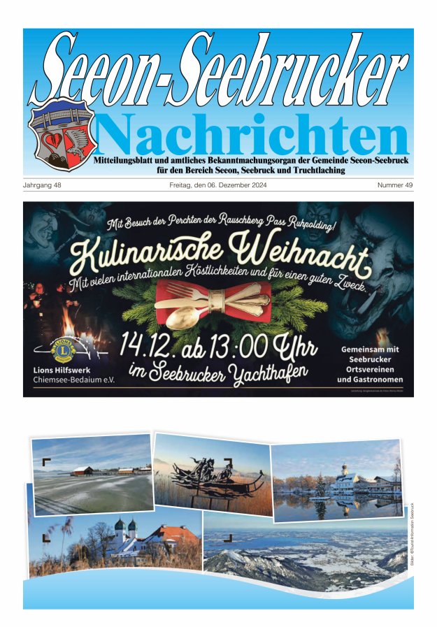 Seeon-Seebrucker Nachrichten Titelblatt 49/2024
