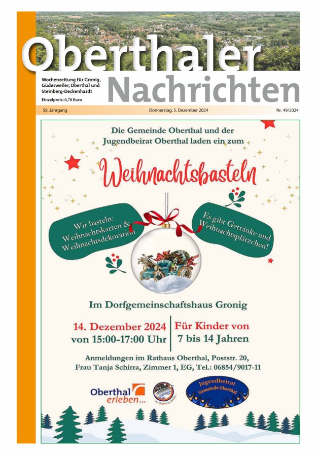 Oberthaler Nachrichten Titelblatt 49/2024