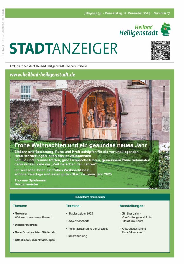 Heiligenstadt Anzeiger Titelblatt 17/2024