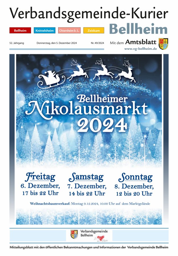 Verbandsgemeinde-Kurier Bellheim Titelblatt 49/2024
