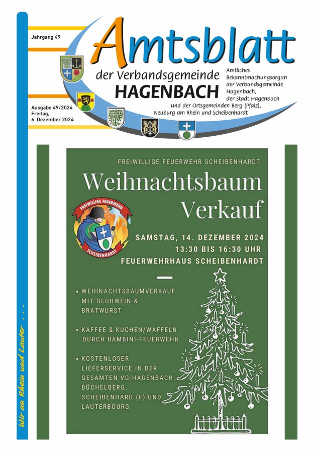 Amtsblatt der VG Hagenbach Titelblatt 49/2024