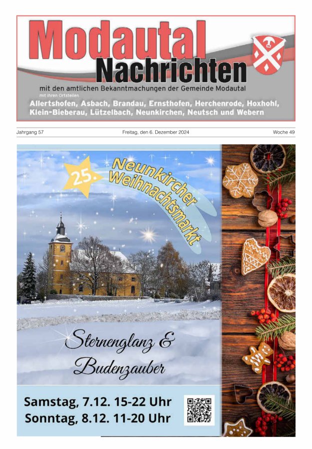 Modautal-Nachrichten Titelblatt 49/2024