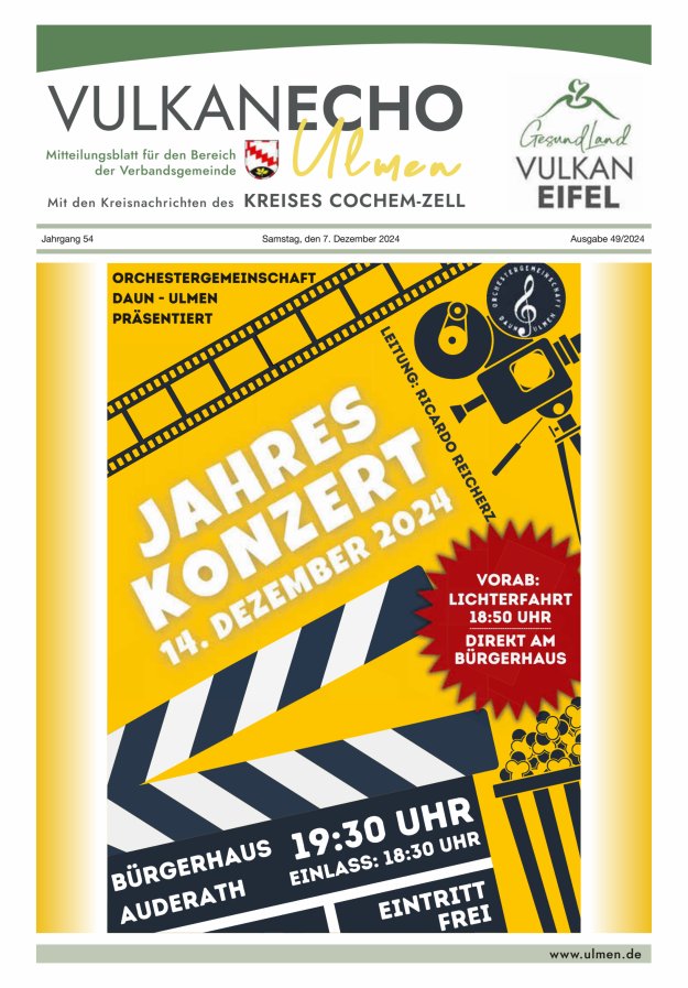 Vulkan Echo VG Ulmen Titelblatt 49/2024