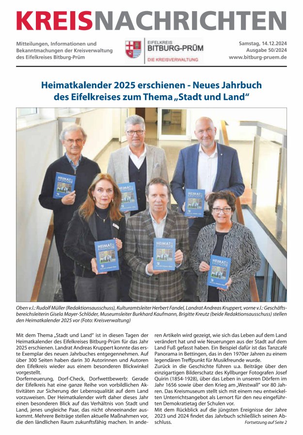 Kreis Bitburg-Prüm Titelblatt 50/2024