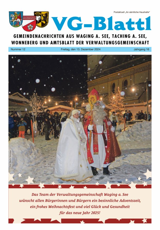 Gemeinde-Zeitung Waging a See Titelblatt 12/2024