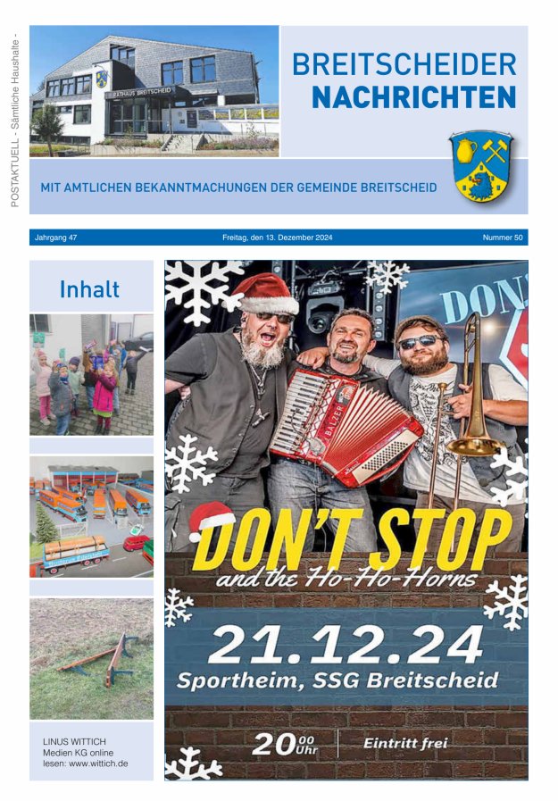 Breitscheider Nachrichten Titelblatt 50/2024
