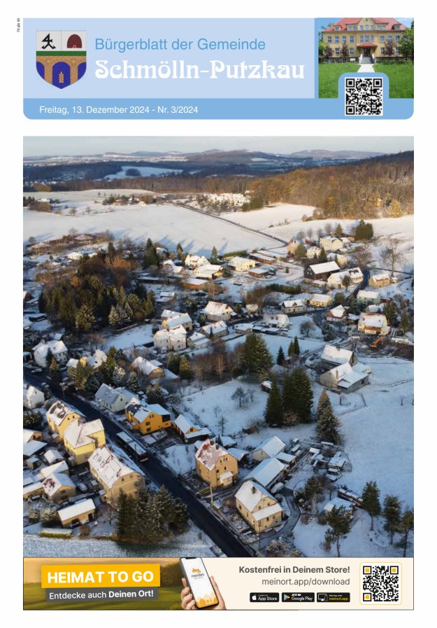 Bürgerblatt der Gemeinde Schmölln-Putzkau Titelblatt 03/2024