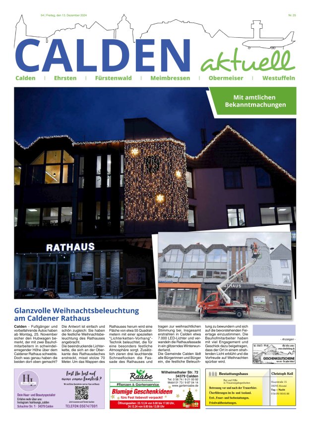 Calden aktuell Titelblatt 25/2024