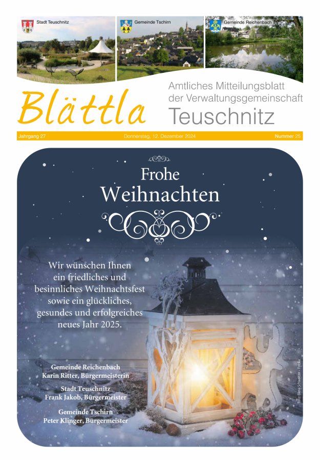 VG-Nachrichten Teuschnitz Titelblatt 25/2024