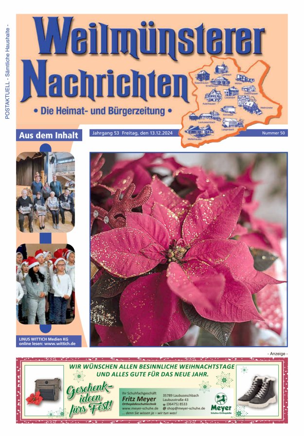 Weilmünsterer Nachrichten Titelblatt 50/2024