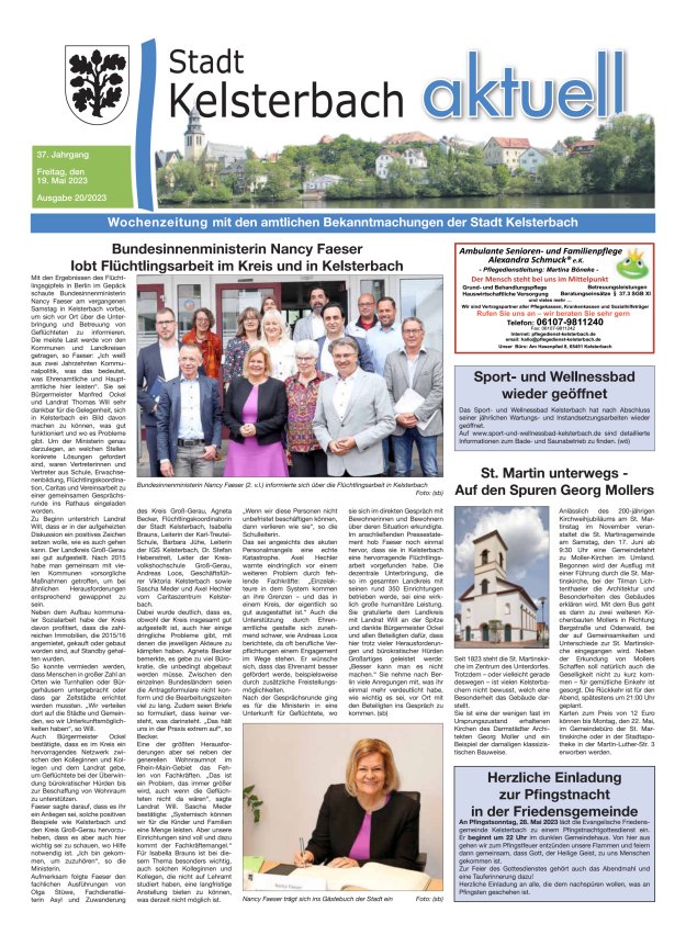 Kelsterbach aktuell Titelblatt 20/2023
