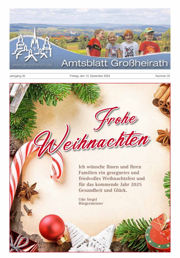 Amtsblatt Großheirath Titelblatt 25/2024